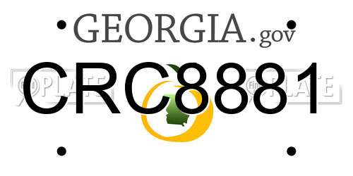 CRC8881 Georgia License Plate