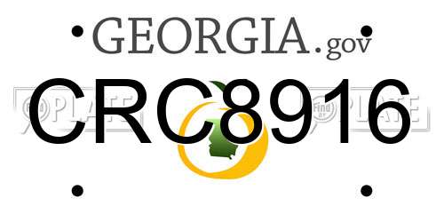 CRC8916 Georgia License Plate