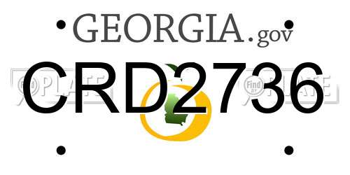 CRD2736 Georgia License Plate