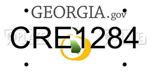 CRE1284 Georgia License Plate