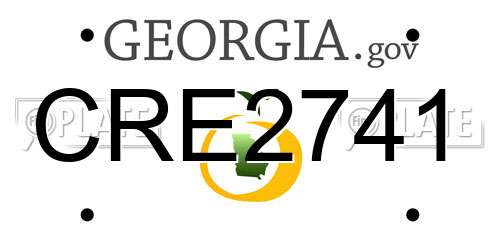 CRE2741 Georgia License Plate