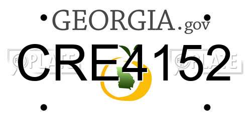CRE4152 Georgia License Plate
