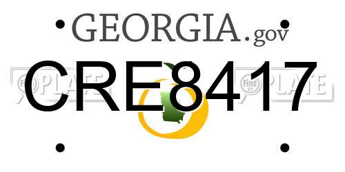 CRE8417 Georgia License Plate