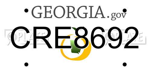 CRE8692 Georgia License Plate