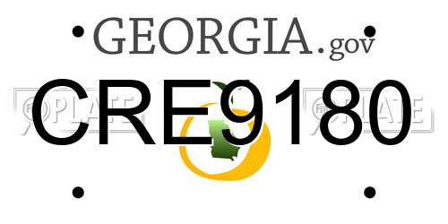 CRE9180 Georgia License Plate