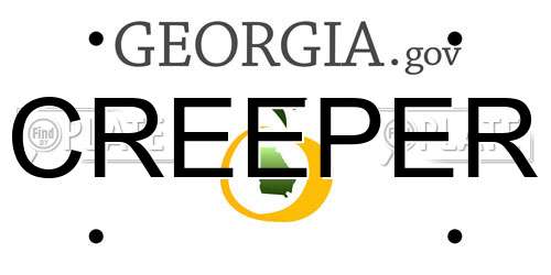 CREEPER Georgia License Plate