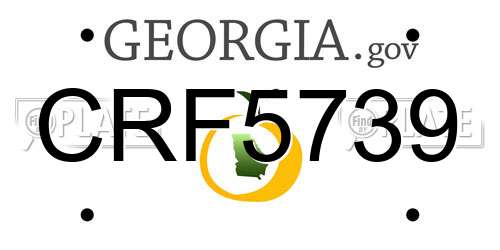CRF5739 Georgia License Plate