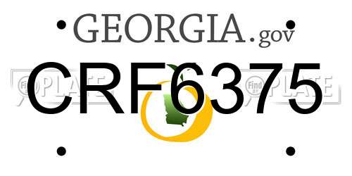 CRF6375 Georgia License Plate