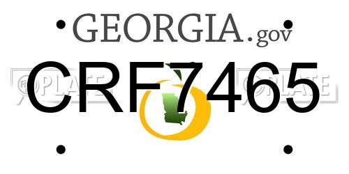 CRF7465 Georgia License Plate