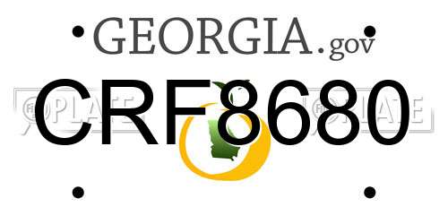 CRF8680 Georgia License Plate