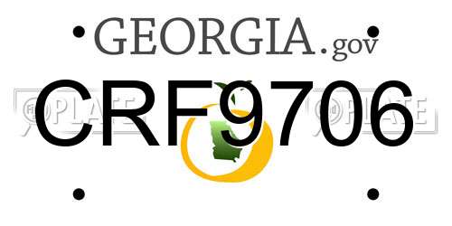 CRF9706 Georgia License Plate