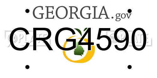CRG4590 Georgia License Plate