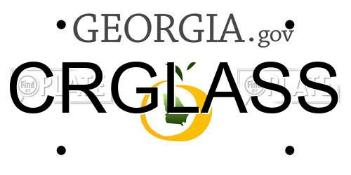 CRGLASS Georgia License Plate