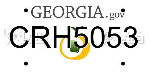 CRH5053 Georgia License Plate