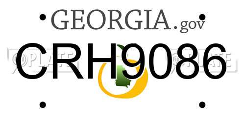 CRH9086 Georgia License Plate