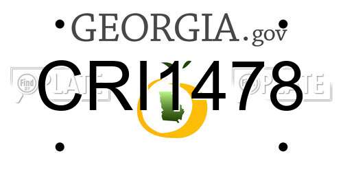 CRI1478 Georgia License Plate