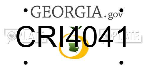 CRI4041 Georgia License Plate