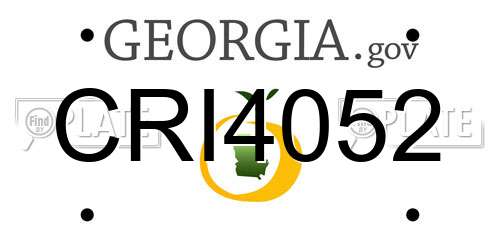 CRI4052 Georgia License Plate
