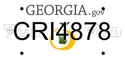 CRI4878 Georgia License Plate