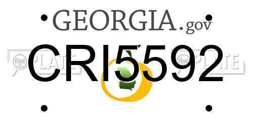 CRI5592 Georgia License Plate