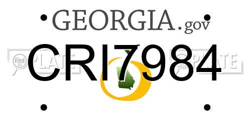 CRI7984 Georgia License Plate
