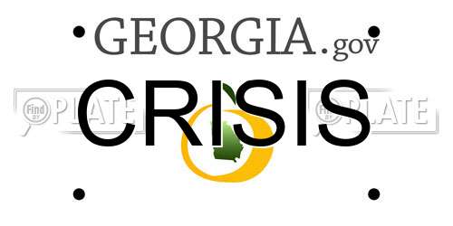 CRISIS Georgia License Plate