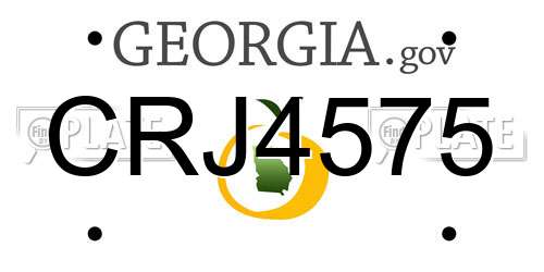 CRJ4575 Georgia License Plate