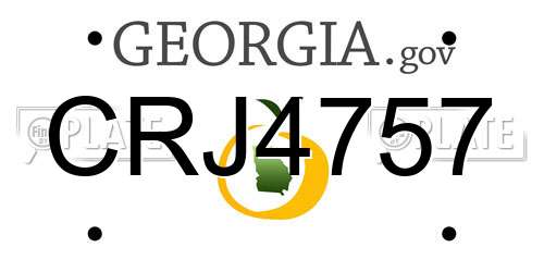 CRJ4757 Georgia License Plate