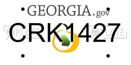 CRK1427 Georgia License Plate