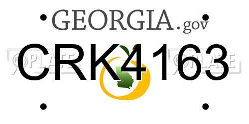 CRK4163 Georgia License Plate