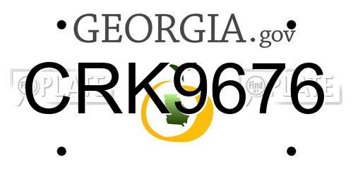 CRK9676 Georgia License Plate