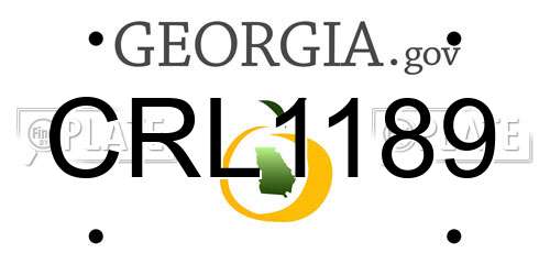 CRL1189 Georgia License Plate