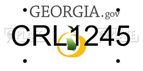 CRL1245 Georgia License Plate