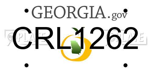 CRL1262 Georgia License Plate