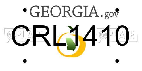 CRL1410 Georgia License Plate