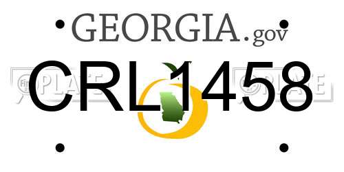 CRL1458 Georgia License Plate