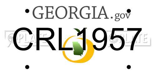CRL1957 Georgia License Plate