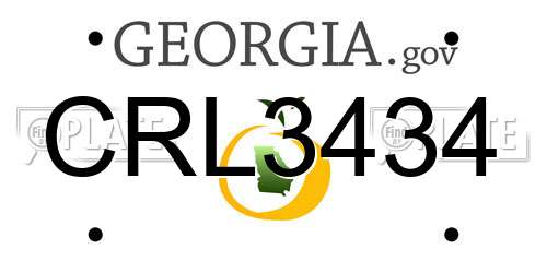 CRL3434 Georgia License Plate