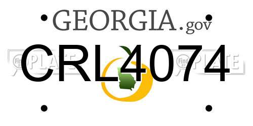 CRL4074 Georgia License Plate