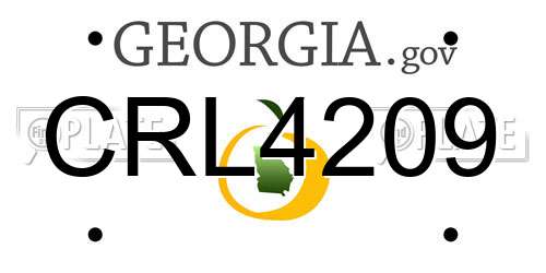 CRL4209 Georgia License Plate