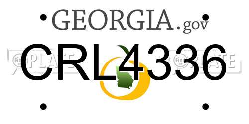 CRL4336 Georgia License Plate