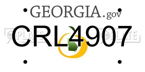 CRL4907 Georgia License Plate