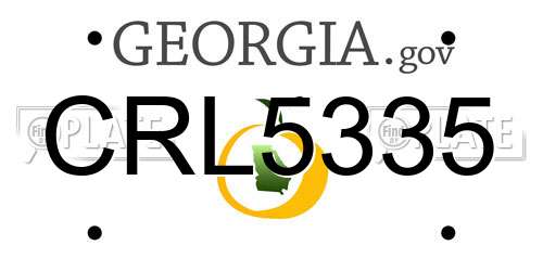 CRL5335 Georgia License Plate