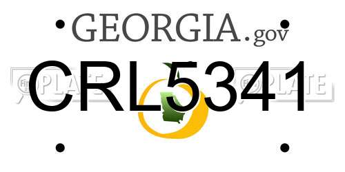 CRL5341 Georgia License Plate