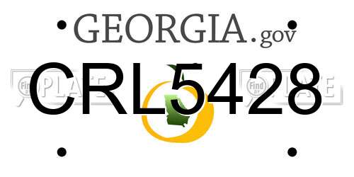 CRL5428 Georgia License Plate