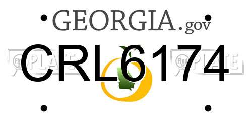 CRL6174 Georgia License Plate