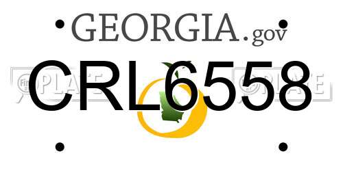 CRL6558 Georgia License Plate