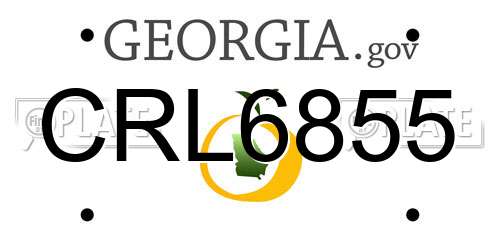 CRL6855 Georgia License Plate