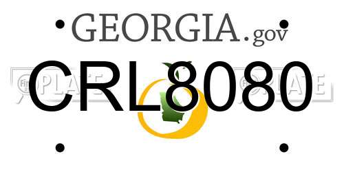 CRL8080 Georgia License Plate