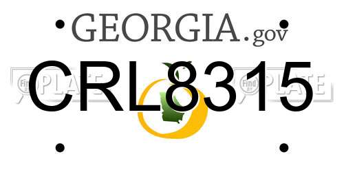 CRL8315 Georgia License Plate